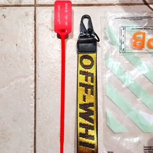 COPY - Off white wristlet Keychain tag